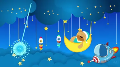 卡通夜晚睡觉
