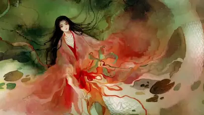 红裳仙女~（唯美水墨版）