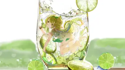 杯中青柠少女