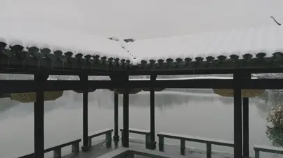 雪白湖景