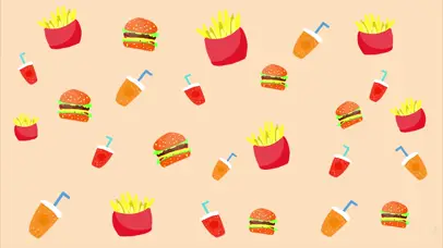 卡通汉堡夏天夏季夏日