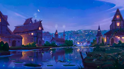 梦幻之夜 星空下小船