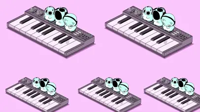 可爱的音乐小人