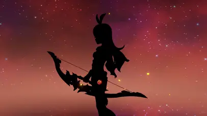 4k星空下的女弓箭手