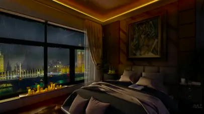 伦敦雨夜舒适入睡