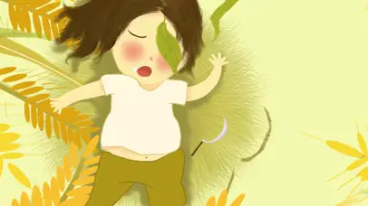 夏季芒种打盹小孩节气夏日