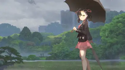 雨中少女