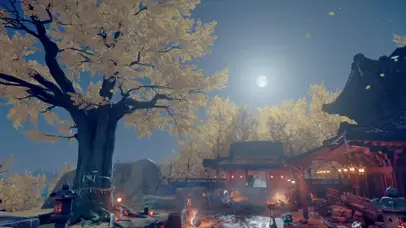 寒夜枫叶寒山寺明月