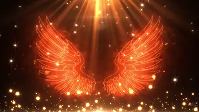 浪漫大气动态火焰光效翅膀粒子
