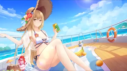 夏日度假少女