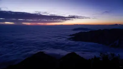 4k云海之上日出霞光风景