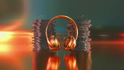 4K炫金版未来派音乐耳机