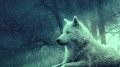 雪中的狼