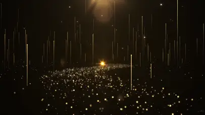 4k典雅金色河流粒子