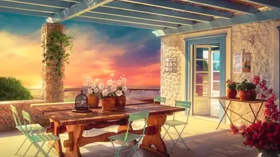 治愈晚霞海景房