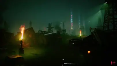 4K 赛博朋克未来城市风景