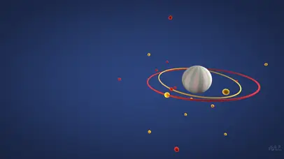 可爱卡通星球环绕