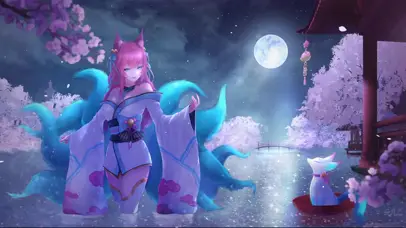 月圆之夜 桃花阿狸