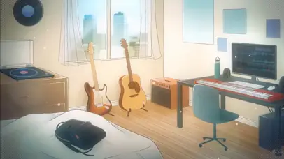 插画-温馨的房间