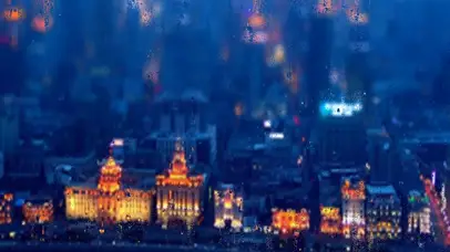 2k雨滴桌面-城市夜景