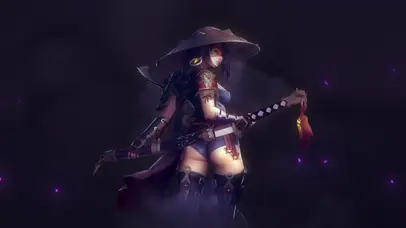 长刀武士少女