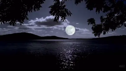 湖面月光