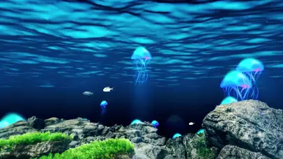 海底水母高清壁纸
