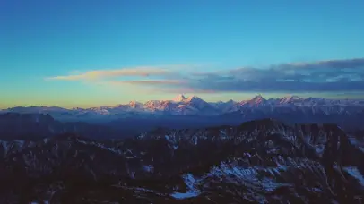 4k晨光大地群山空镜