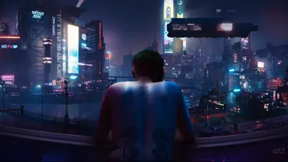 赛博朋克城市少年