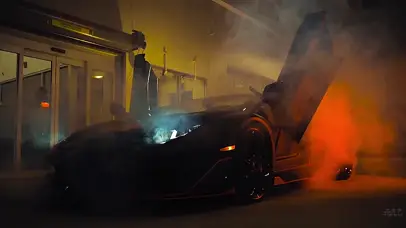 兰博基尼烟雾 超清壁纸