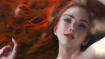 厚涂画风美女4k