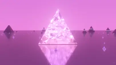 粉色玻璃水晶金字塔