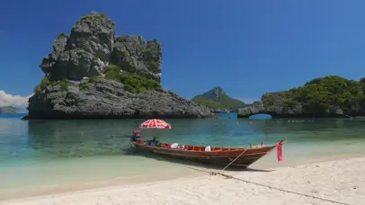 唯美海边小船
