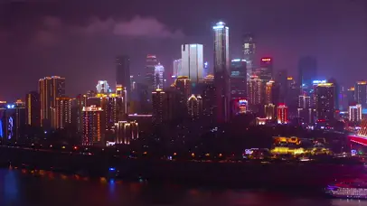4K重庆朝天门CBD城市夜景