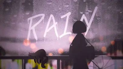 治愈背影玻璃雨