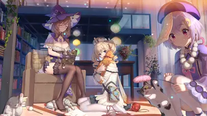 猫宠店里的少女