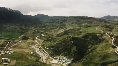 4k青藏高原广阔绿色大地祖国