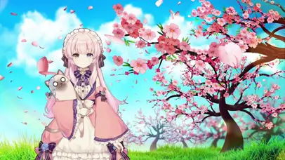 樱花树下美少女