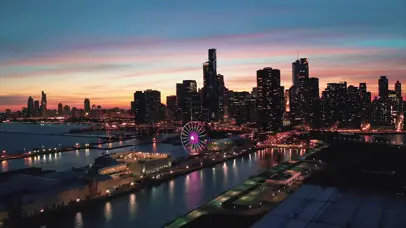 4K无人机芝加哥延时