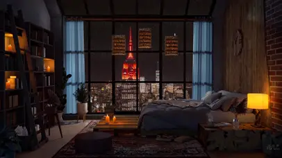 雨天纽约豪华公寓