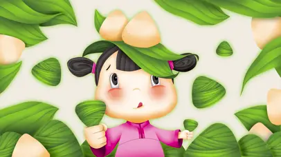 绿色小清新端午节粽子