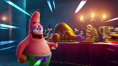 派大星狂吃鸡腿