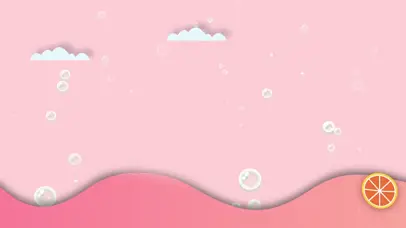 粉色清爽夏季剪纸风波浪