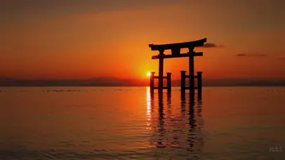 海上日落