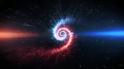 蓝色和红色光火焰