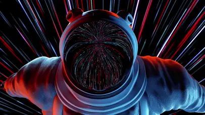 4k高清正在穿越的宇航员