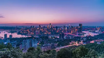 4k城市车流夜景灯光延时