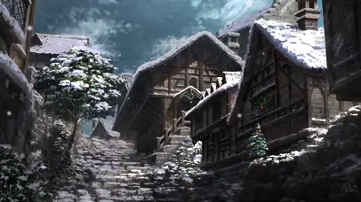 圣诞季风雪山庄