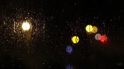 高清窗外雨夜