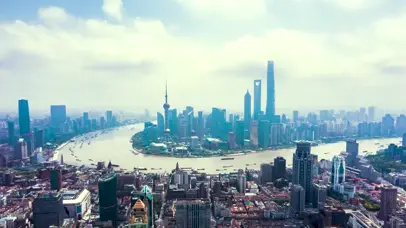 4K 高清 上海陆家嘴航拍摄影